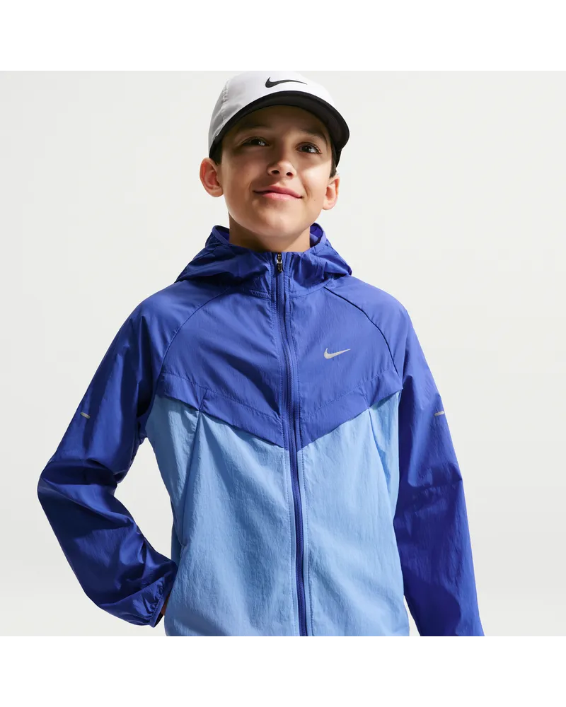 Nike Stride Repel Trainingsjacke mit UV-Schutz (Kinder) - Blau Blau
