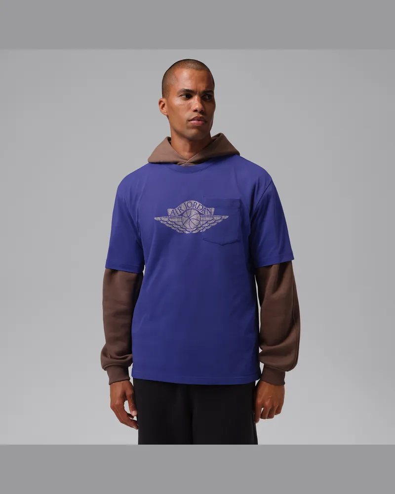 Jordan Flight Essentials T-Shirt mit Tasche (Herren) - Blau Blau