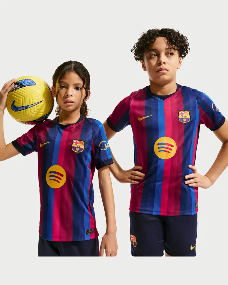 Nike FC Barcelona 2026/27 Stadium Home  Dri-FIT Replika-Fußballtrikot (ältere Kinder) - Rot Rot