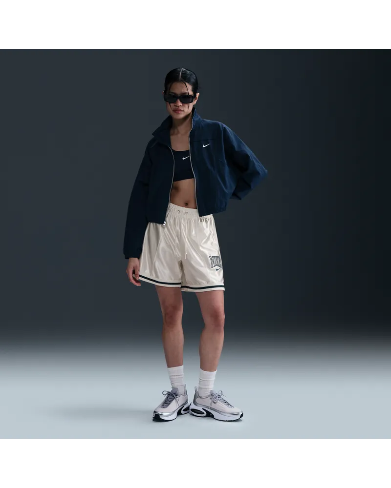 Nike Sportswear weite Grafik-Shorts mit mittelhohem Bund (Damen) - Weiß Weiß