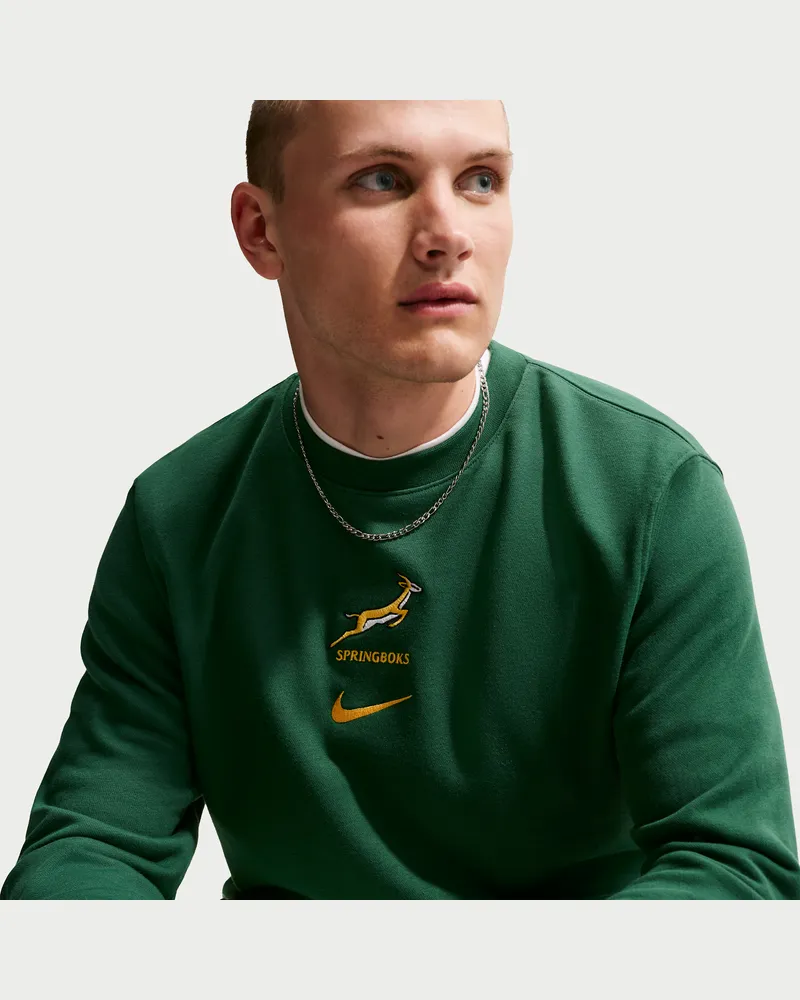 Nike Springboks French-Terry-Rundhalsshirt (Herren) - Grün Grün