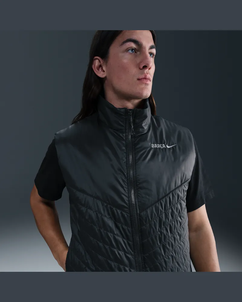 Nike FC Barcelona Windrunner  Therma-FIT mittelschwere Fußballweste (Herren) - Grau Grau