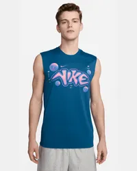 Nike Ärmelloses Dri-FIT-Basketball-T-Shirt für Herren - Blau Blau