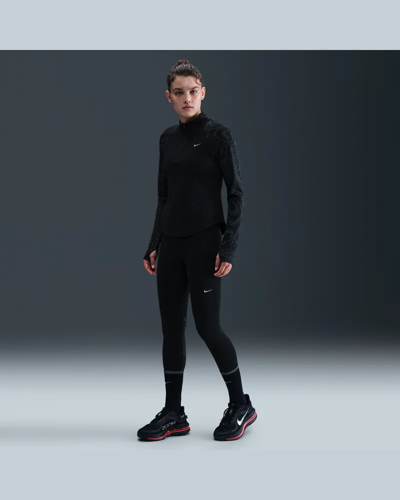 Nike Tempo Flash Lauf-Leggings mit 7/8-Länge und hohem Bund (Damen) - Schwarz Schwarz