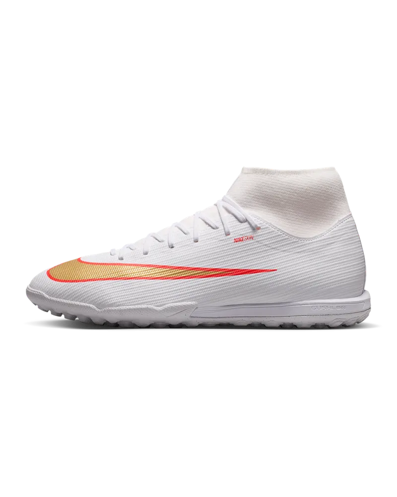 Nike Mercurial Superfly 11 Academy High-Top-Fußballschuh für Turf - Weiß Weiß
