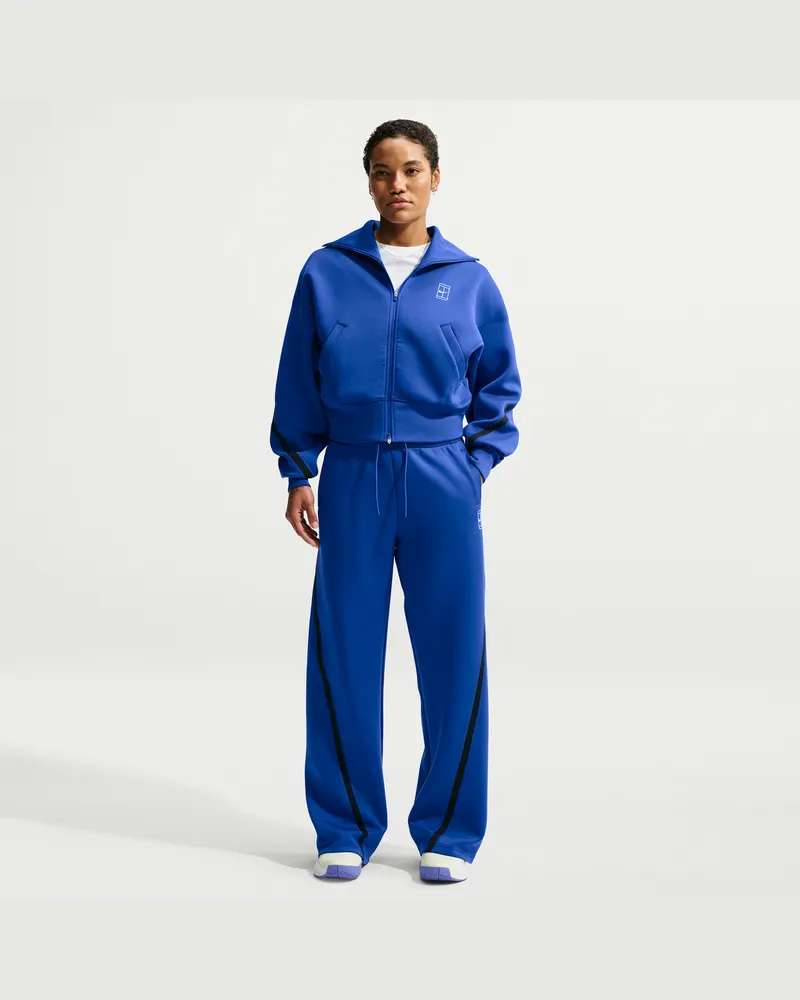 Nike Advantage Dri-FIT Tennishose mit mittelhohem Bund (Damen) - Blau Blau