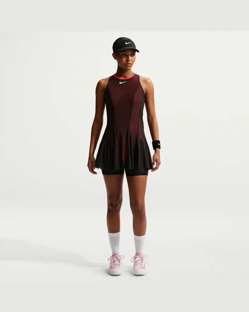 Nike Court Slam Damen-Tenniskleid - Schwarz Schwarz