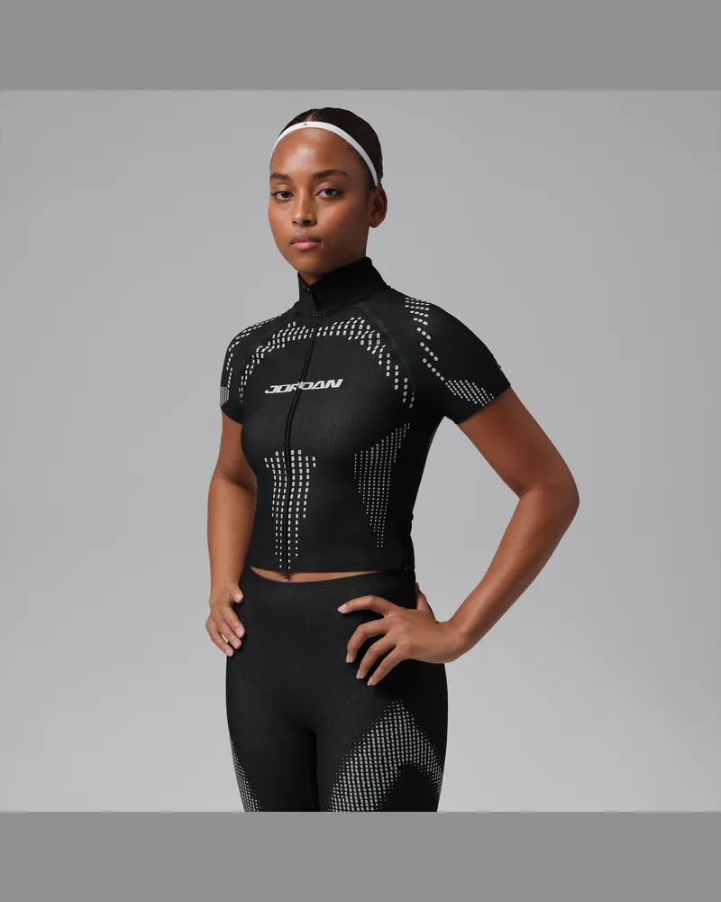 Jordan Sport Flightweight Dri-FIT Oberteil mit durchgehendem Reißverschluss (Damen) - Schwarz Schwarz