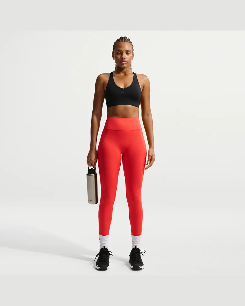 Nike Universa 7/8-Leggings mit hohem Bund und ohne Frontnaht (Damen) - Rot Rot