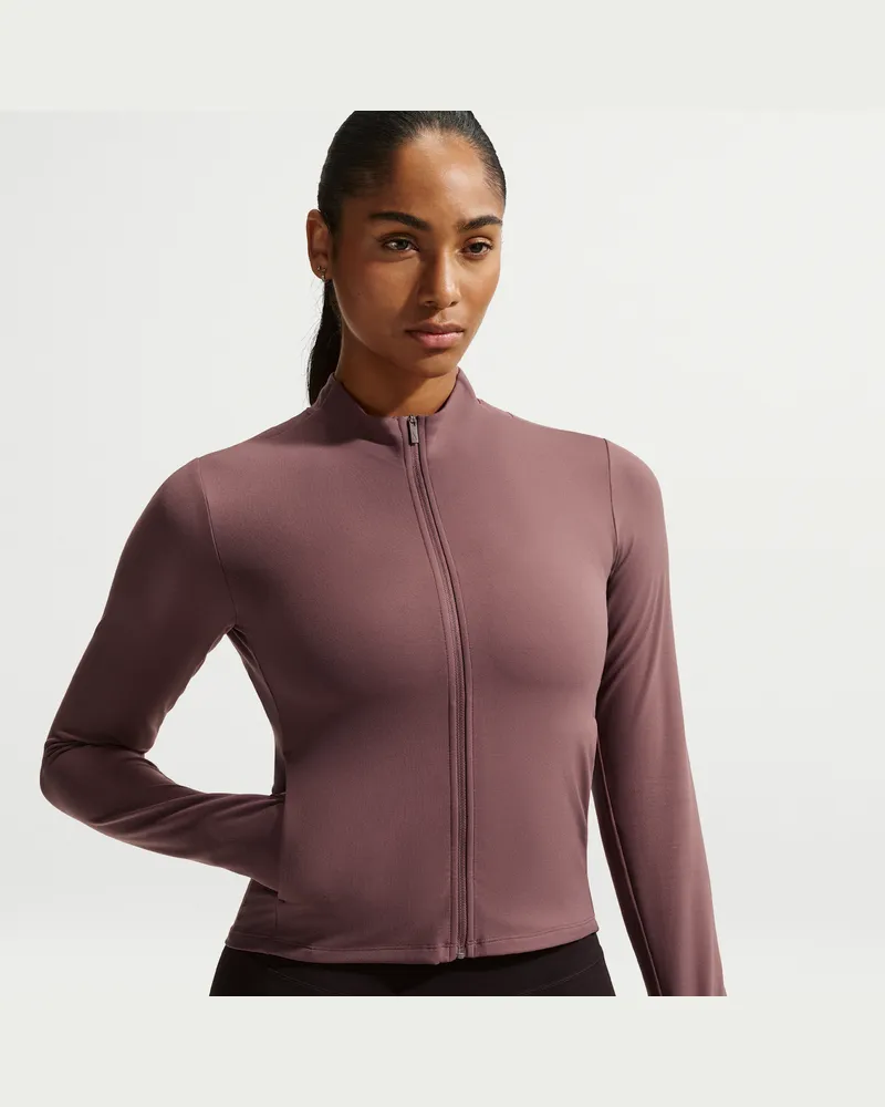 Nike Zenvy Dri-FIT Jacke mit durchgehendem Reißverschluss (Damen) - Lila Lila