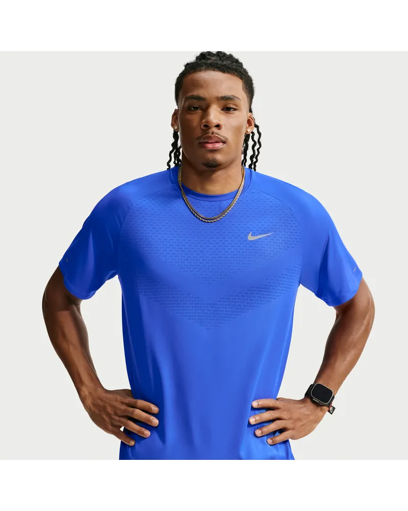 Nike Stride Dri-FIT ADV Kurzarm-Laufoberteil (Herren) - Blau Blau