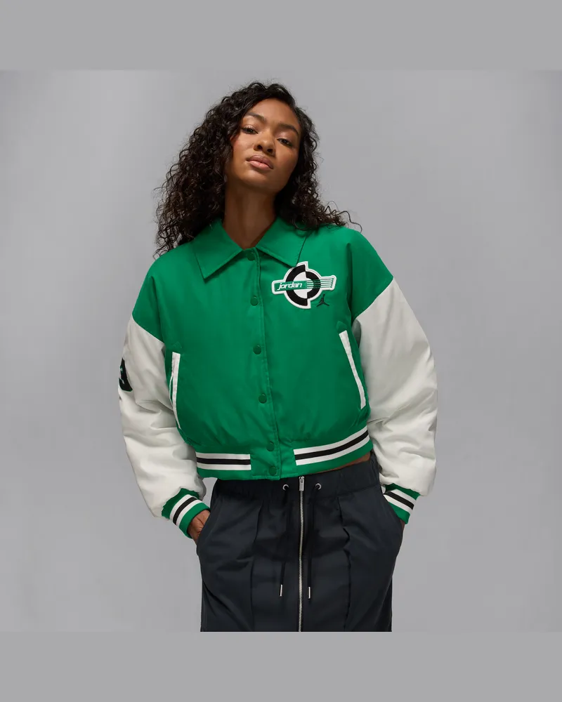 Jordan Brooklyn College-Jacke mit Therma-FIT-Technologie (Damen) - Grün Grün