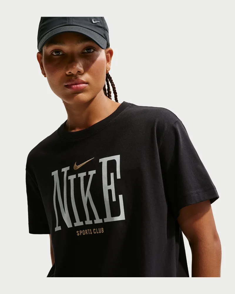 Nike Classic Oversize-T-Shirt (Damen) - Schwarz Schwarz