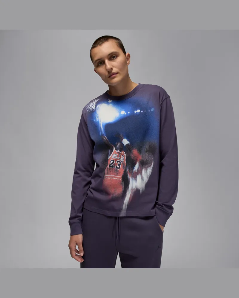 Jordan Sport Longsleeve-T-Shirt für Damen - Lila Lila