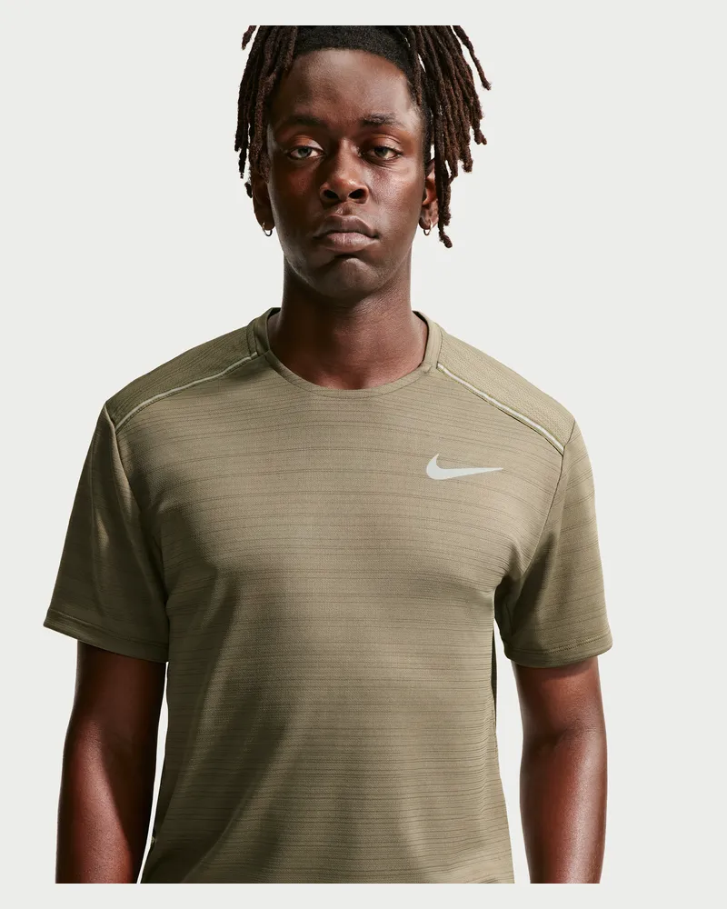 Nike Miler Kurzarm-Laufoberteil für Herren - Grün Grün