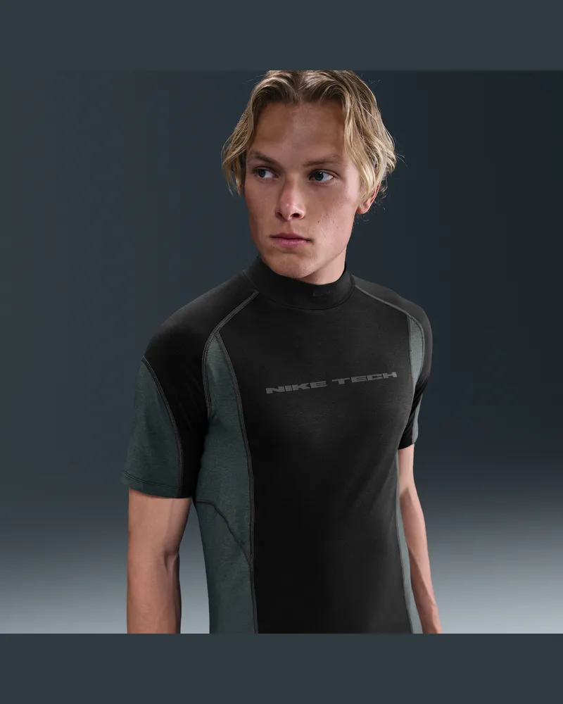 Nike Tech Dri-FIT Kurzarm-Funktionsunterwäsche (Herren) - Schwarz Schwarz
