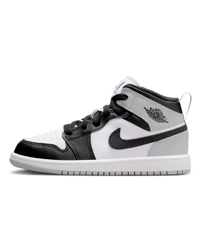 Jordan 1 Mid Schuh für jüngere Kinder - Weiß Weiß