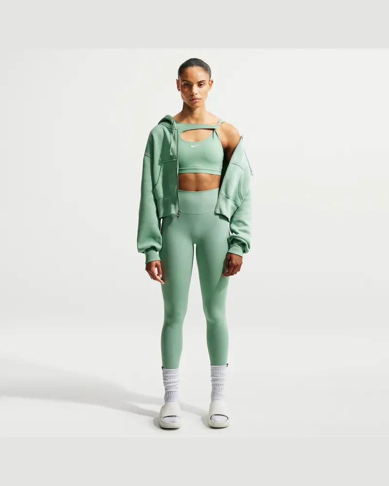 Nike Zenvy Leggings in voller Länge mit hohem Bund und ohne Frontnaht (Damen) - Grün Grün