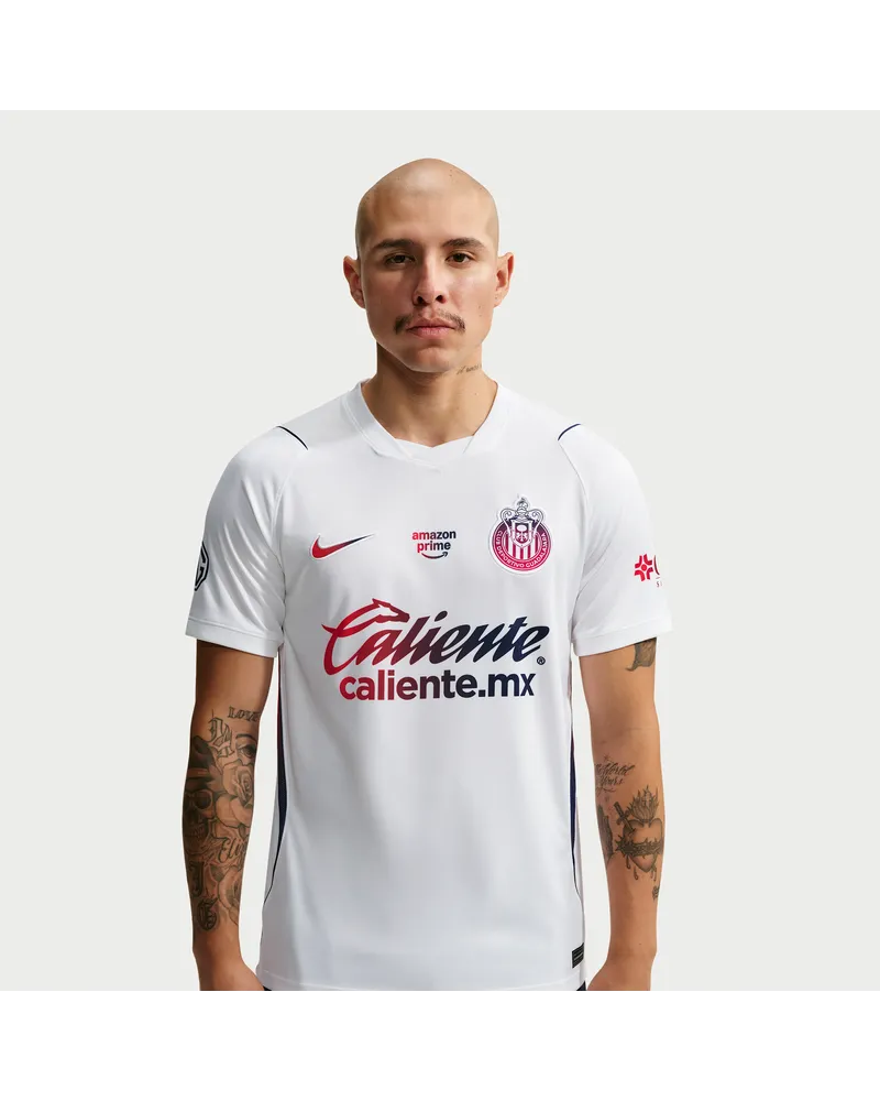 Nike C.D. Guadalajara 2026/27 Stadium Away  Dri-FIT Replika-Fußballtrikot (Herren) - Weiß Weiß
