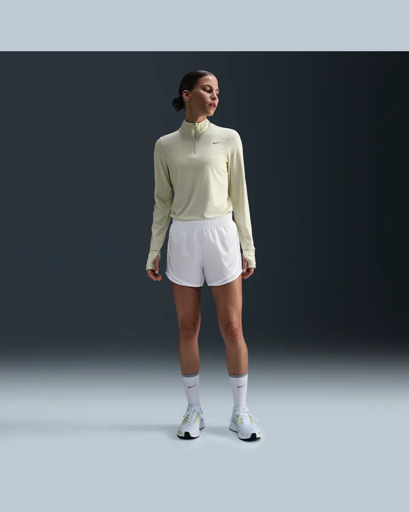 Nike Tempo Dri-Fit Laufshorts mit Innenslip und mittelhohem Bund (Damen) - Weiß Weiß
