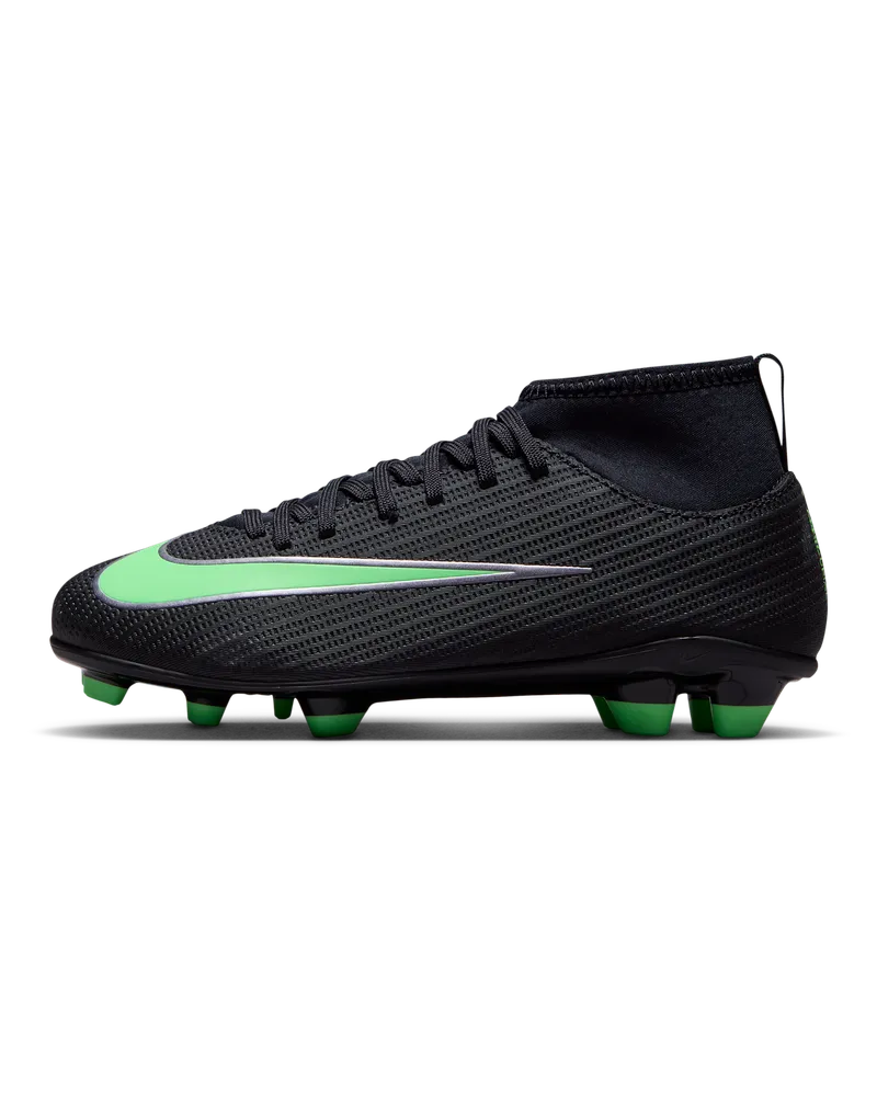 Nike Jr. Mercurial Superfly 11 Club High-Top-Fußballschuh für verschiedene Böden (kleinere Kinder) - Schwarz Schwarz