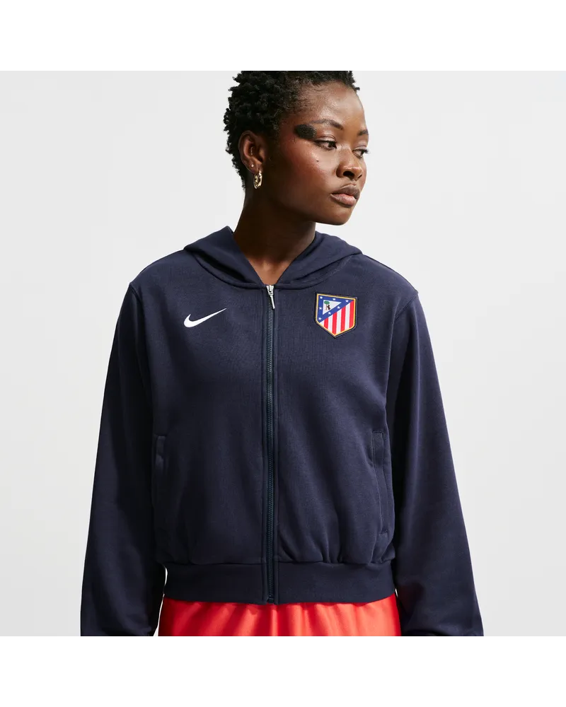 Nike Atlético Madrid Chill Terry  Fußball-Kapuzenjacke (Damen) - Blau Blau