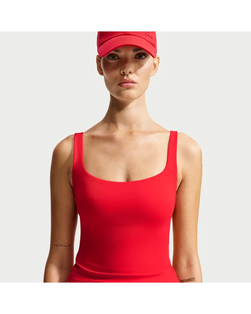 Nike SKIMS Matte Tanktop mit Karree-Ausschnitt (Damen) - Rot Rot