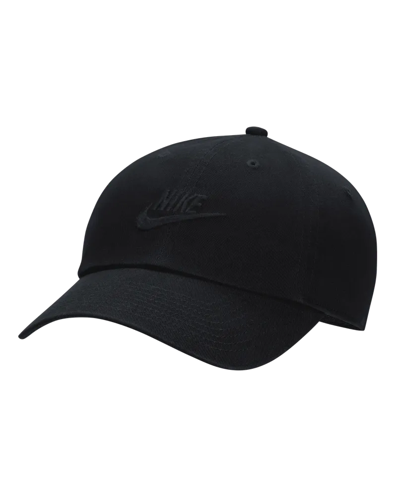 Nike Club unstrukturierte Futura Wash-Cap - Schwarz Schwarz