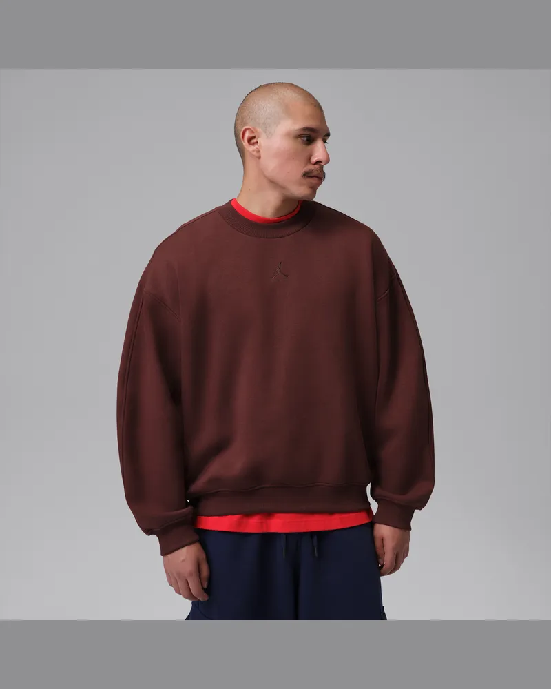 Jordan Brooklyn Oversize-Sweatshirt aus Fleece mit Rundhalsausschnitt (Herren) - Braun Braun