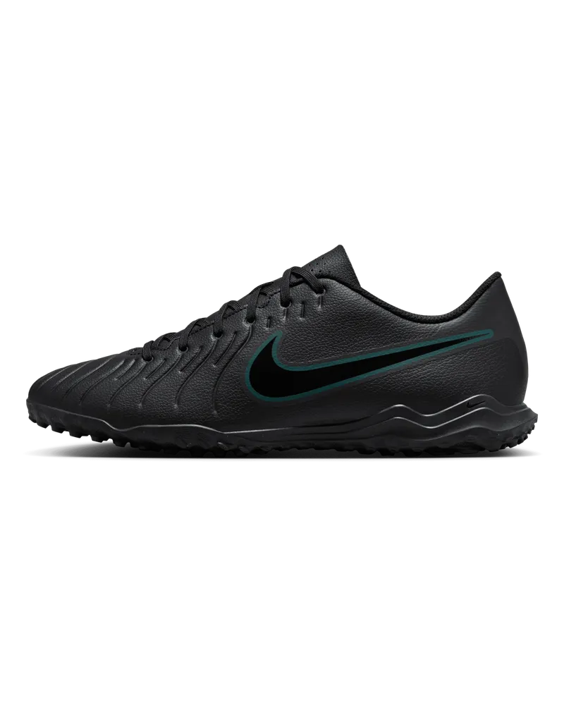 Nike Tiempo Legend 10 Club Low-Top-Fußballschuh für Turf - Schwarz Schwarz