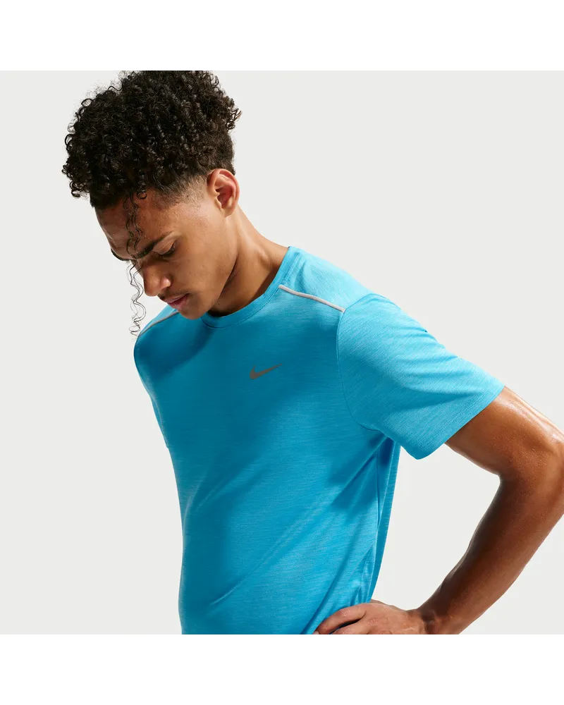 Nike Miler Dri-FIT Kurzarm-Laufoberteil für Herren - Blau Blau