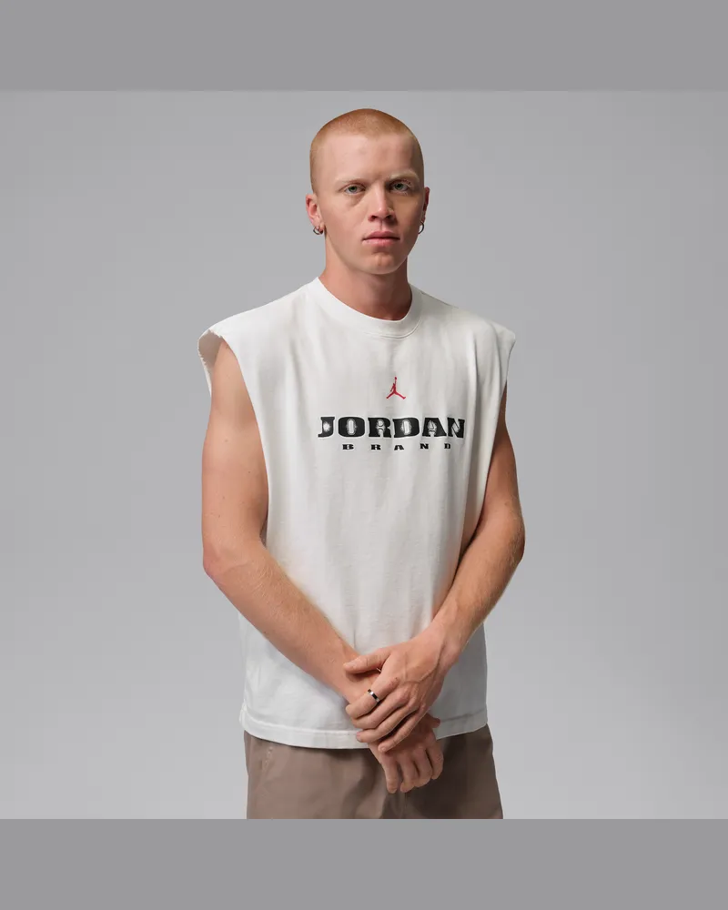 Jordan Brooklyn Ärmelloses Muskel-Oberteil (Herren) - Weiß Weiß