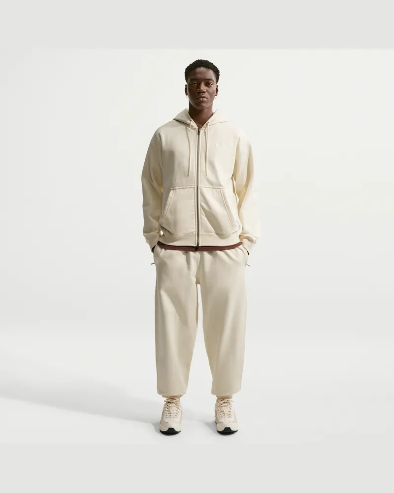 Nike Solo Swoosh Fleece-Hose mit Bündchen (Herren) - Weiß Weiß