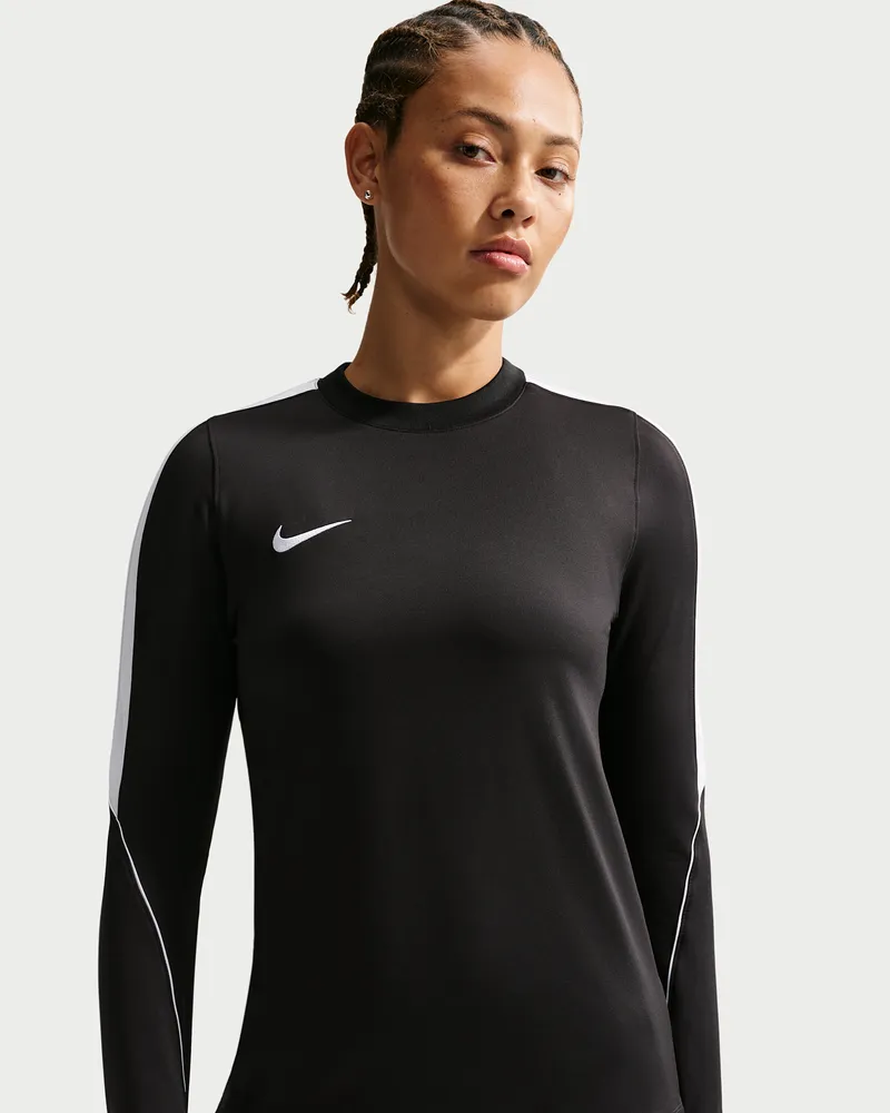 Nike Strike Dri-FIT Fußballoberteil mit Rundhalsausschnitt (Damen) - Schwarz Schwarz