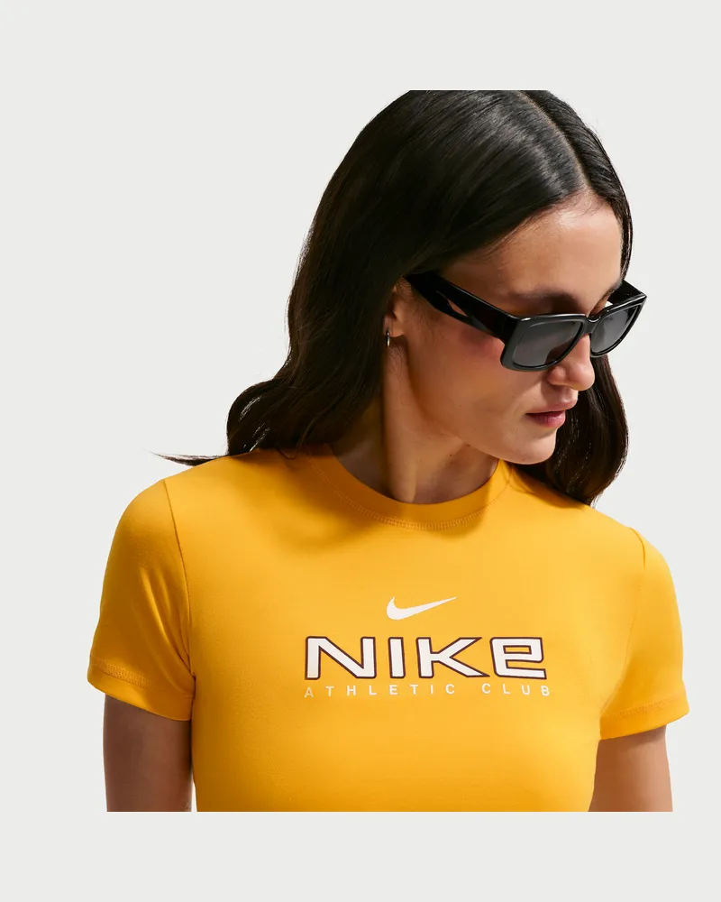 Nike Kurzarm-T-Shirt (Damen) - Gelb Gelb