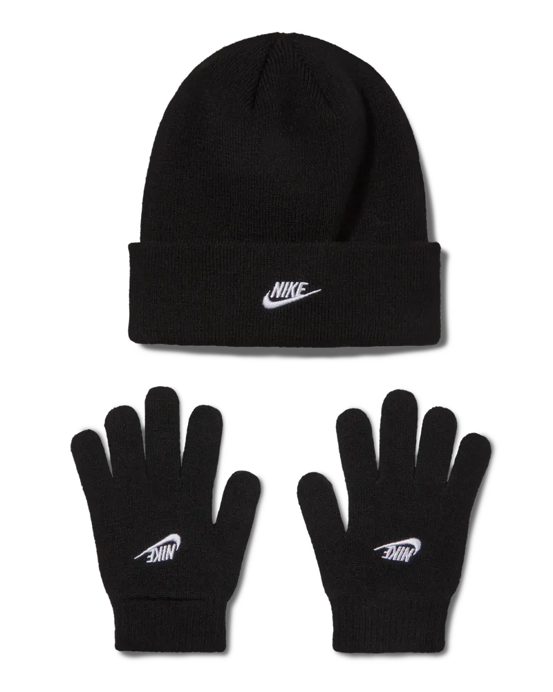 Nike Set aus Club Beanie und Handschuhen (ältere Kinder) - Schwarz Schwarz