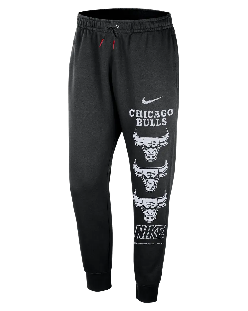 Nike Chicago Bulls Courtside  NBA Club Fleece-Jogger für Herren - Schwarz Schwarz