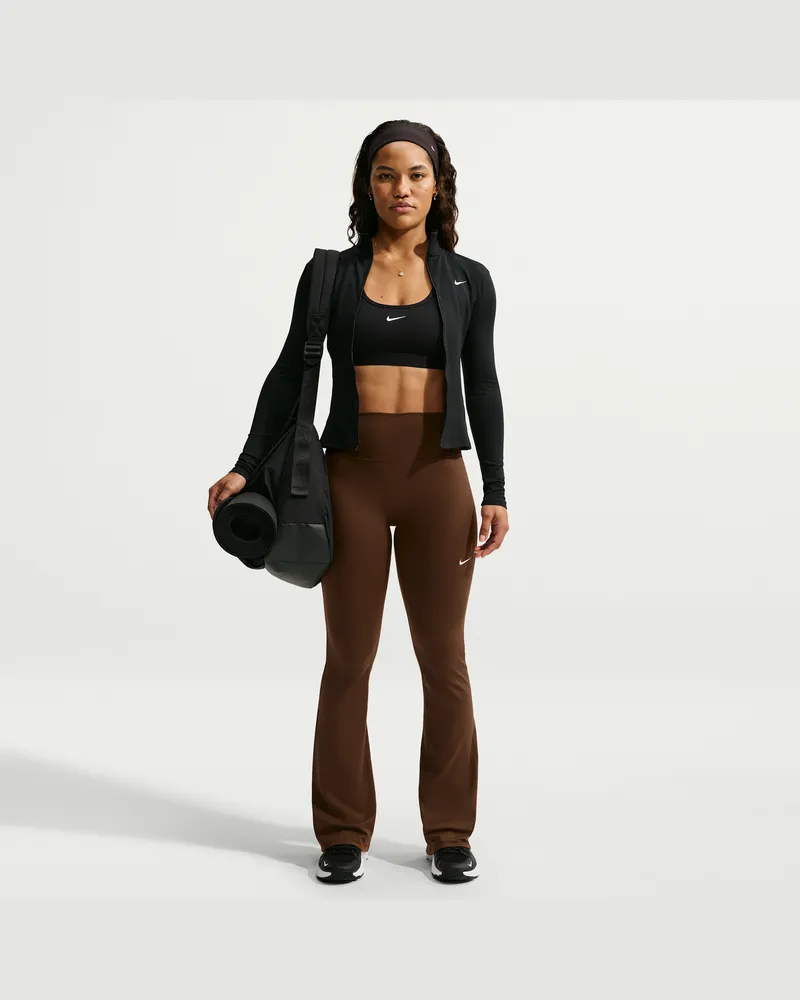 Nike One Leggings mit hohem Bund und ausgestelltem Bein (Damen) - Braun Braun