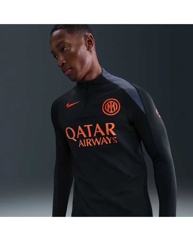 Nike Inter Mailand Strike Third  Dri-FIT Total 90 Fußball-Drill-Oberteil aus Strickmaterial (Herren) - Schwarz Schwarz
