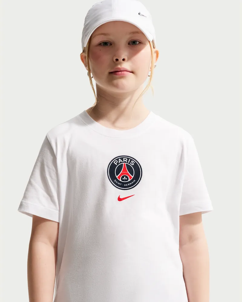 Nike Paris Saint-Germain  Fußball-T-Shirt (ältere Kinder) - Weiß Weiß