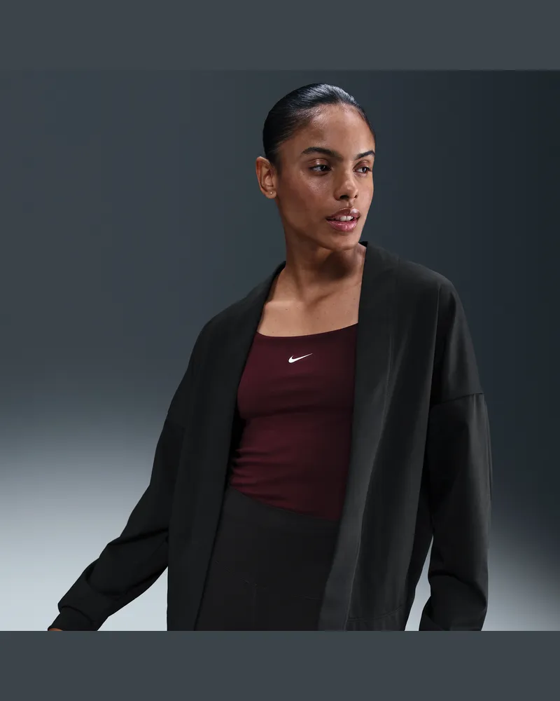 Nike Zenvy Dri-FIT Oversize-Cardigan (Damen) - Schwarz Schwarz