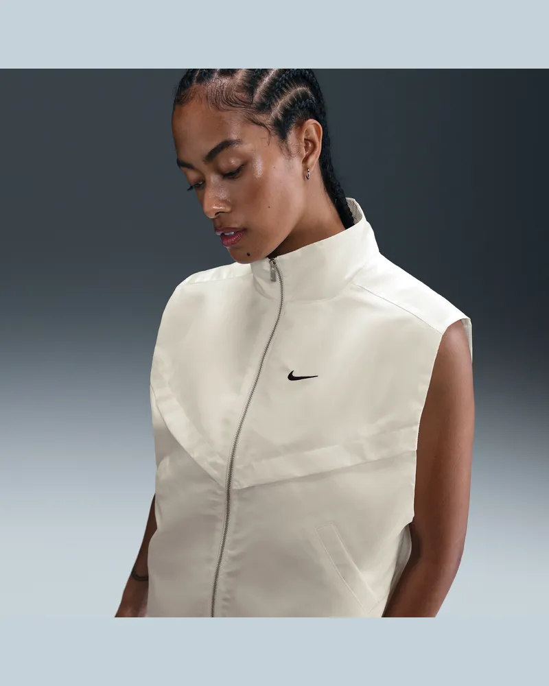 Nike Windrunner Weste mit Glanz (Damen) - Weiß Weiß