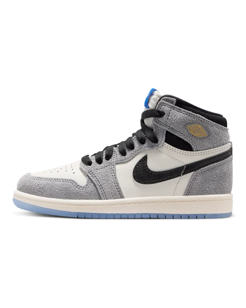 Jordan 1 Retro High OG Schuh für jüngere Kinder - Grau Grau