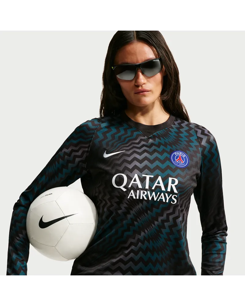 Nike Paris Saint-Germain 2026/27 Stadion Torwart  Replika-Fußballtrikot mit Dri-FIT-Technologie (Damen) - Schwarz Schwarz