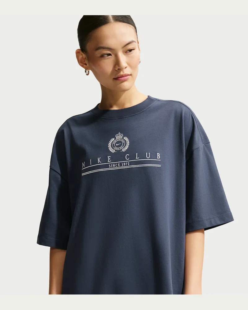 Nike extragroßes Kurzarm-T-Shirt (Damen) - Blau Blau