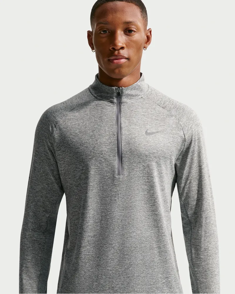 Nike Stride Dri-FIT Laufoberteil mit Viertelreißverschluss (Herren) - Grau Grau