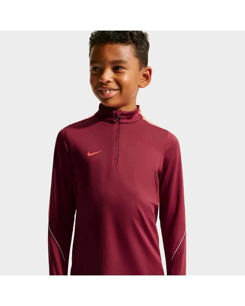 Nike Strike Dri-FIT Fußball-Drill-Oberteil aus Strickmaterial (ältere Kinder) - Rot Rot