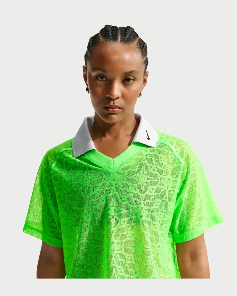 Nike lockeres Lace Polo Jersey-Top (Damen) - Grün Grün