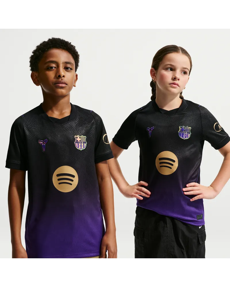 Nike FC Barcelona 2026/27 Stadium Away Kobe Dri-FIT Replika-Fußballtrikot (ältere Kinder) - Lila Lila