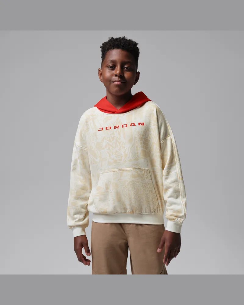 Jordan Brooklyn-Hoodie mit Print (ältere Kinder) - Weiß Weiß